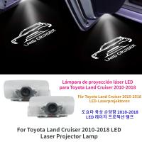 2-4ชิ้นสำหรับ Toyota Land Cruiser 2010-2018ประตูรถไฟต้อนรับโลโก้ตัวฉายเลเซอร์แอลอีดีโคมไฟเงาผีไฟประตูรถ