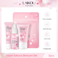 LAIKOU Sakura Skin Care Set 3 ชิ้น ปรับสีผิวให้กระจ่างใส บำรุงล้ำลึก