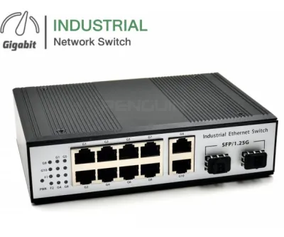 Gigabit Industrial Switch 8 Port + 2 GE + 2 SFP
