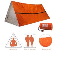 ZK30 Dropshipping Outdoor Simple Thermal Tent Emergency Survival Tent Relief Insulation Sleep Bag Triangular Aluminum Film Tent