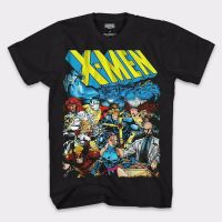 Mavel Comics X-Men Group Short Sleeve T-Shirt Black New