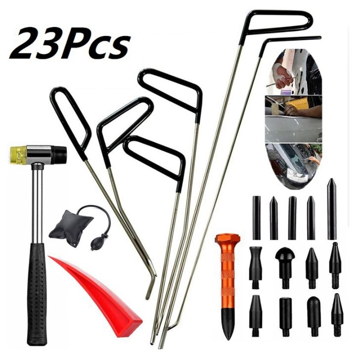 23pcs-automotive-paintless-dent-repair-removal-tools-puller-kits-hail-repair-tools-hooks-rods-wedge-pump-tap-down-pen