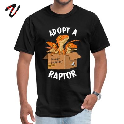 Adopt A Raptor T-shirt New Listing Men Tshirt Funny Cartoon Baby T-rex Print T Shirt Love Father Day Gift Clothes Free Shipping