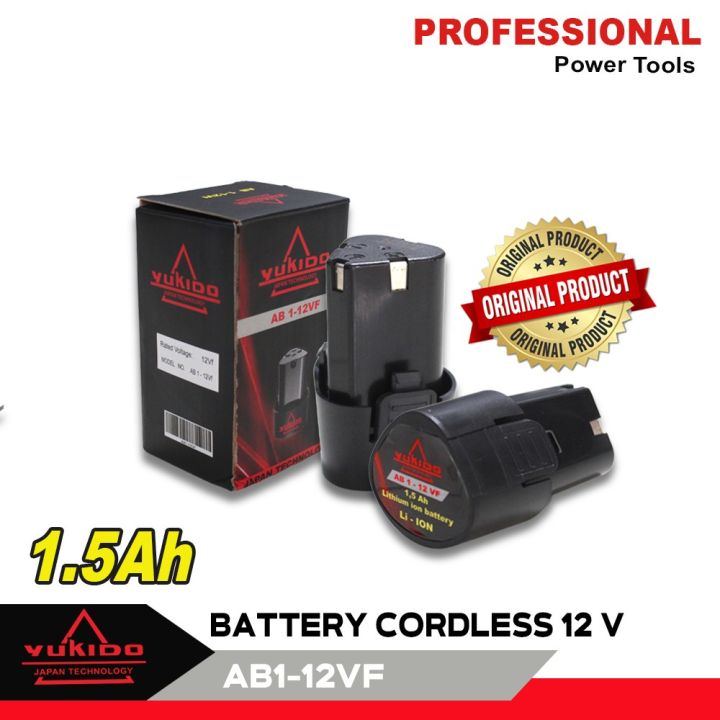 BATERAI BOR CORDLESS DRILL 12 V Batere Baterai Battery Mesin Bor ...