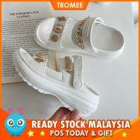 ☃☎❁ Tromee JENNIE Women Crocs Flat Shoes Kasut Wanita Sandals Korean Fashion EVA Comfortable Crocs