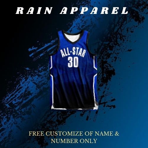 ALL STAR 04 JERSEY BLUE/BLACK WITH FREE CUSTOMIZED NAME & NUMBER FULL  SUBLIMATION high quality fabrics