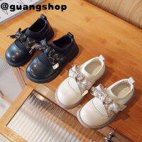 guangshop ฤดูใบไม้ร่วงฤดูหนาวจดหมายกุทัณฑ์เด็กสาวความร้อนรองเท้าแบนลื่นบนนุ่มแต่เพียงผู้เดียวลื่นเด็กรองเท้า2-16ปี T22N10CC-95