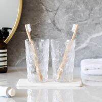 1pc Creative Glass Transparent Gargle Cup Household Toothbrush Storage Couples Tooth Mug Washing Tools Accessories Bathroom Cup