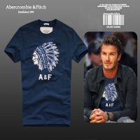 ☌  เสื้อยืดแขนสั้น คอกลม ผ้าฝ้าย พิมพ์ลาย Abercrombie Fitch แฟชั่นสําหรับผู้ชาย