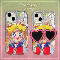 เคสเคสโทรศัพท์แบบตั้งได้แว่นกันแดดสุดสร้างสรรค์สำหรับผู้หญิงสวยเข้ากันได้กับ iPhone 14 13 12 Pro Max 11 14Promax ฝาหลัง TPU เคสกันกระแทก