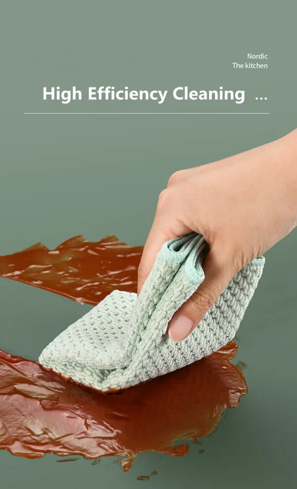 YUUAND Kitchen Rag Oil-Free Dish Towel Hanging Cleaning Cloth Absorbent  Lint-Free Table Towel Coral Velvet Nonstick Hand Oil Towels 1pc - Yahoo  Shopping