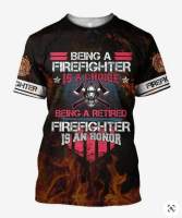 T SHIRT   New Summer Firefighter Firemon Men 3d tshirt 15