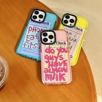 Casetify เคสโทรศัพท์มือถือแบบนิ่ม ลายตัวอักษรภาษาอังกฤษ ยุโรป อเมริกัน หลากสี สําหรับ Iphone13 13Promax 13Pro X Xr Xsmax 12 11 12Promax