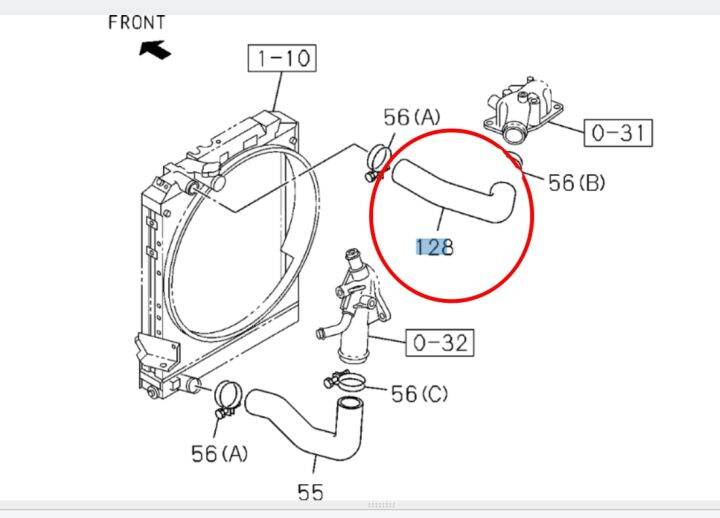 452-t-ท่อยางหม้อน้ำบน-npr-150-nqr175-ปี-08-2024-genuine-ตรีเพชร