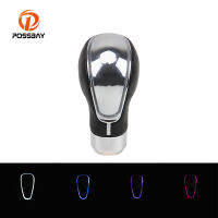 POSSBAY ปุ่มจับคันเกียร์ไฟ LED หลากสีเซ็นเซอร์ไวต่อการสัมผัสตกแต่งภายในสากลสำหรับอุปกรณ์เสริมในรถยนต์แบบแมนนวลส่วนใหญ่