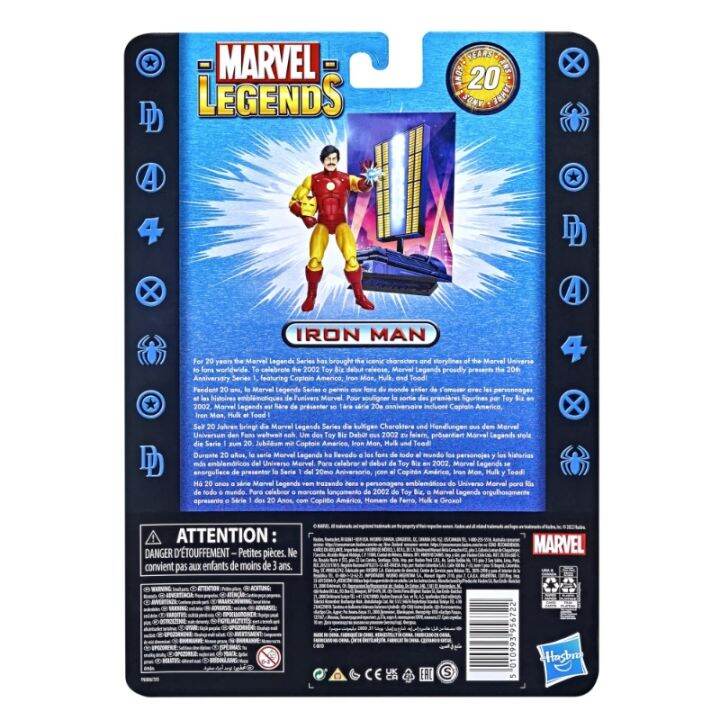 hasbro-marvel-legends-เหล็ก20th-ฟิกเกอร์อนิเมะครบรอบตุ๊กตาขยับแขนขาได้ของขวัญวันเกิดสำหรับเด็กของเล่นสไตล์-toybiz