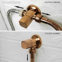 ✳▲ Rose Gold Brass Copper Black White Angle Valve for Kitchen Bathroom Toilet Cold and Hot Water Control Stop Valve G1/2 Connector