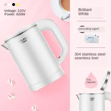 0.6L Mini kettle 304 stainless steel automatic power off small student  dormitory low power electric kettle portable 600W