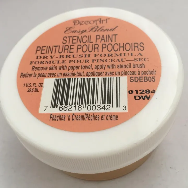 DecoArt Easy Blend Stencil Paint (DRY-BRUSH) DW01284 Peaches 'n Cream