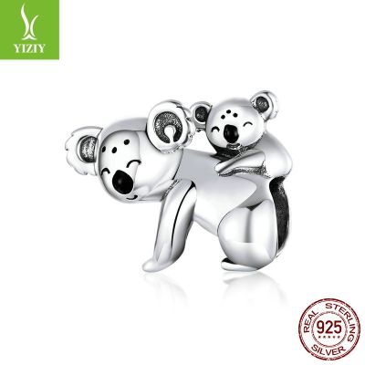 [COD] Ziyun koala s925 silver bracelet beaded with love animals diy oil drop accessories BSC260