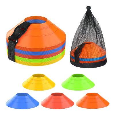 50 Pack Football Cones, Kids, Field Marker 7.5 Inch for Football Basketball Skating