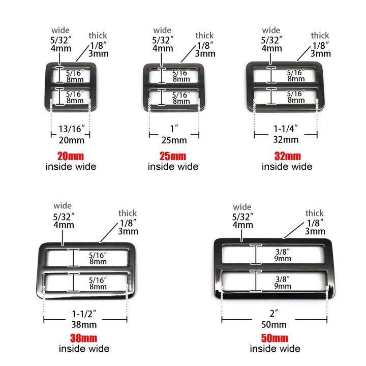 metal-thickened-durable-leather-bag-backpack-shoulder-strap-belt-rectangle-tri-glide-adjust-roller-pin-buckle-slider-o-ring-diy