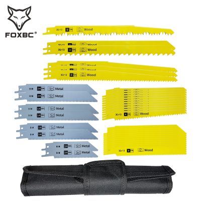FOXBC 36PCS Reciprocating Saw Blades for Wood Metal Plastic Sawsall fit Craftsman DeWalt Bosch Makita Milwaukee Porter-Cable