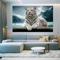 Nordic Tiger ภาพวาดผ้าใบ Modern Wall Art พิมพ์โปสเตอร์สำหรับตกแต่งบ้านและ Backg-คุณภาพสูงภาพและ Picting โปสเตอร์