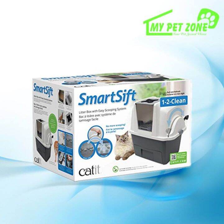 Catit Smart Sift Sifting Cat Litter Box with Airsift System Lazada