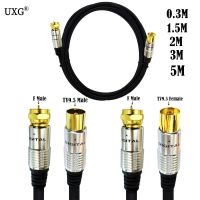 TV9.5mm Male TV 9.5mm to F type Male Coaxial TV Satellite Antenna F head RF cable HD video STB signal TV cable0.3M 1.5M 2M 3M5M