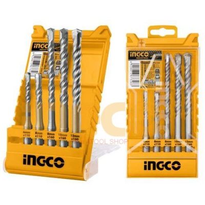 INGCO ชุดดอกสว่านเจาะปูน SDS Plus 5 ตัวชุด รุ่น AKD2052 (A) ( SDS Plus Hammer Drill Bit Set ) ดอกสว่านเจาะคอนกรีต