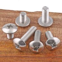 M3 JISB1111T 304 Stainless Steel Mushroom Head Screws Large Flat Head Machine Screws  Large Flat Head Screws M3*4/5-50mm Nails Screws  Fasteners