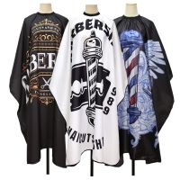 【YF】 Professional Barber Cape Retro Pattern with Snap Closure Waterproof Hair Salon Cutting Apron Haircut Beard Hairdressing Cloth