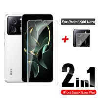 ฟิล์มกระจกเทมเปอร์2 In 1สำหรับ Xiaomi Redmi K60อัลตร้าโปร K60Pro เรดมี่ K60Ultra 5G 2023ปกป้องหน้าจอเลนส์กล้องหลังแก้วป้องกันฟิล์มกันรอยด้านหน้าคลุมทั้งหมด