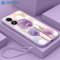 XiaoXin สำหรับ OPPO A17 A17K A77 5G OPPO A1 Pro 5G เคสโทรศัพท์ Dandelion ดอกไม้ตรงขอบเลนส์รวมทุกอย่างซิลิโคนนุ่มกันกระแทกเคสโทรศัพท์