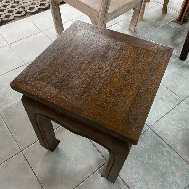 ตรงปก-ประกอบแล้ว-โต๊ะวางพระ-โต๊ะหัวเตียง-ไม้สักแท้-สีสัก-สูง-50x40x40-ซม-โต๊ะไม้สัก-คุณภาพส่งออก-โต๊ะไม้สักราคาถูก-งานสวย-teak-bedside-wooden-table