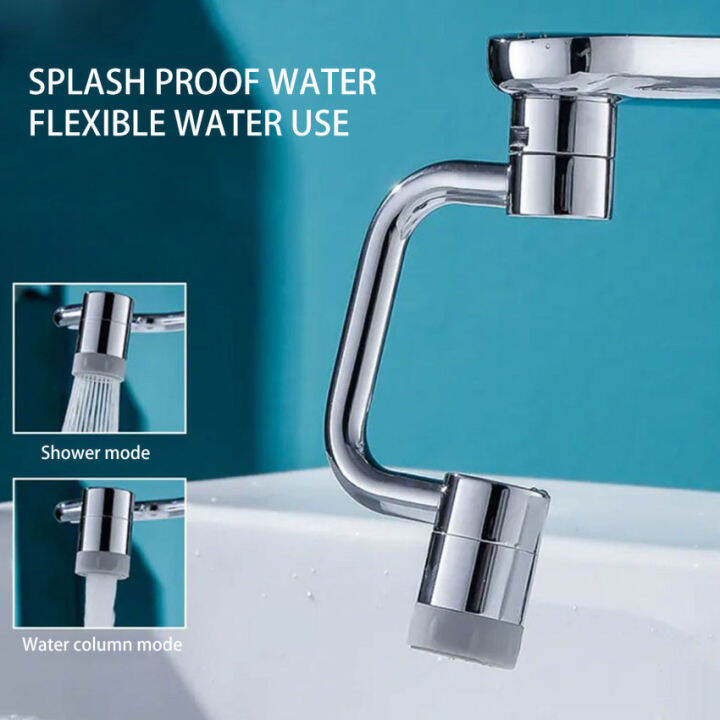 New 1080° Universal Rotatable Extension Kitchen Faucet Sprayer Head Bathroom Tap Extend Adapter