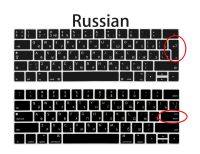 US EU Layout Russian Keyboard Cover Protector Skin For MacBook Pro Touch Bar 13 15 2019 2018 2017 A2159 A1989 A1990 A1707 A1706 Basic Keyboards