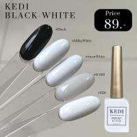 Kedi Black and White 15ML สีแน่น ไม่หด ไม่ย่น