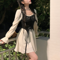 Vintage Lolita Dress Party Women Casual Long Sleeve Elegant Y2k Mini Dress Kawaii Clothing Dress Korean 2022 Spring