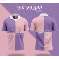 【high quality】  Uni Casual Short Sleeved Polo Collar, Purple Lelaki Viral Berkolar Football Team Pattern, Summer Mens And Womens Fashion S-6XL