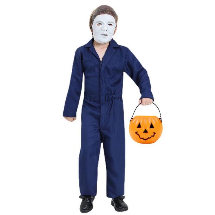 Adult Men Michael Myers Costume Cosplay Killers Jumpsuit Halloween ...