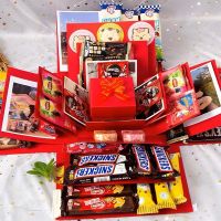 【LZ】▲☫  DIY Explosão Surprise Gift Box Handmade Snack Box Aniversário Aniversário Dia dos Namorados Casamento