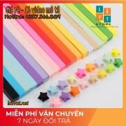 HCMMỚI Giấy gấp sao màu đơn sắc nhiều màu - origami star paper