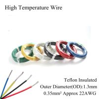 22AWG 0.35mm² High Temperature Wire PTFE Insulation Resistant Cable Tinned Tin Silver Plated Copper Wrapping Wires 0.35mm Square