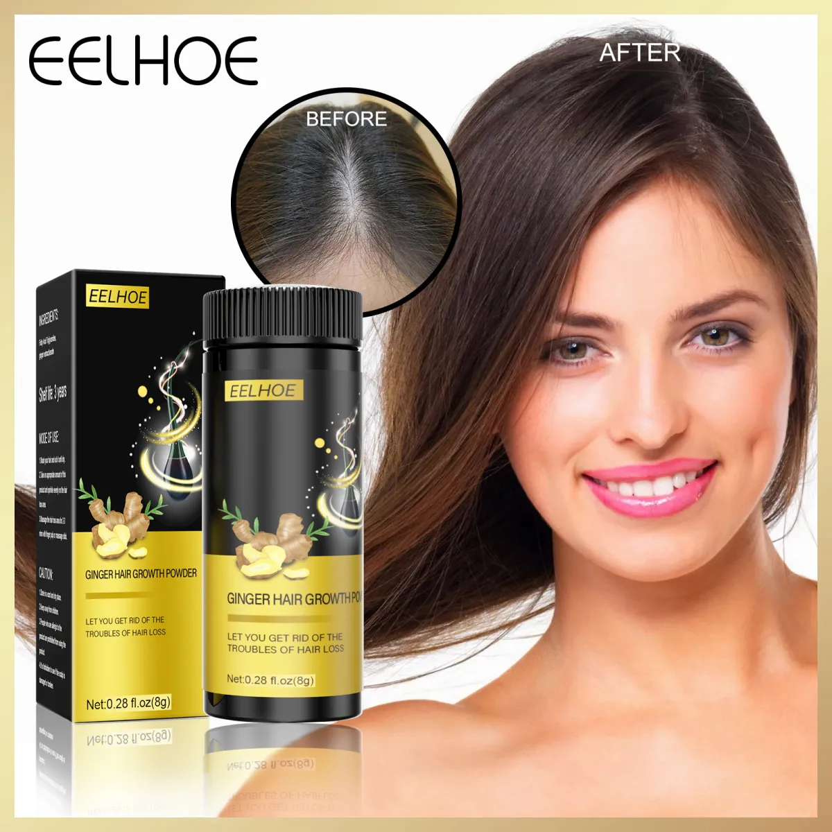 Eelhoe Ginger Hair Loss Treatment Ginger Hair Growth Powder Hair Care Essential Oil Hair Growth Hair Eelhoe Ginger Hair Loss Treatment Ginger Hair Growth Powder Hair Care Essential Oil Hair Growth Hair