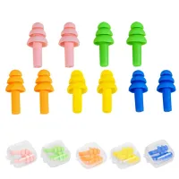 2Pcs Soft Ear Plug Waterproof Comfort Colorful Silicone Earplugs Ear Protection Sound Insulation Anti-Noise for Sleep Swimming Accessories Accessories