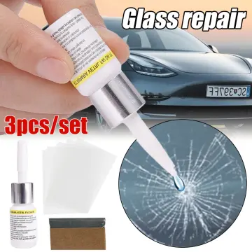 3Pcs/Set Car Window Repair DIY Windscreen Glass Windshield Scratch Crack  Restore Resin Window Screen Polishing Tool Repair Kits