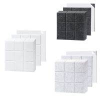 6 Pcs Self-Adhesive Acoustic Panels Decor Tiles,Sound Panels 9 Mesh Pin Boards,Acoustic Treatment for Mosic Studio