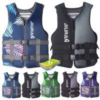 【LZ】℗♛□  Neoprene Flutuabilidade Survival Suit Ajustável Adulto Crianças Water Sports Life Jacket Resistente ao desgaste Respirável Acessórios ao ar livre